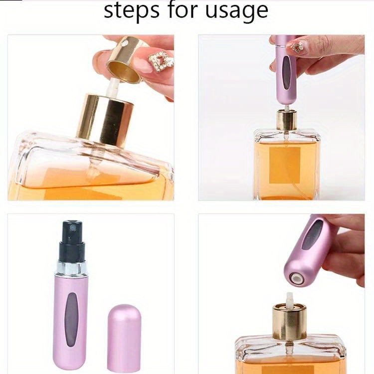 10pcs 5ml perfume atomizer portable container for cosmetics traveling mini aluminum spray alcohol empty refillable bottle details 6