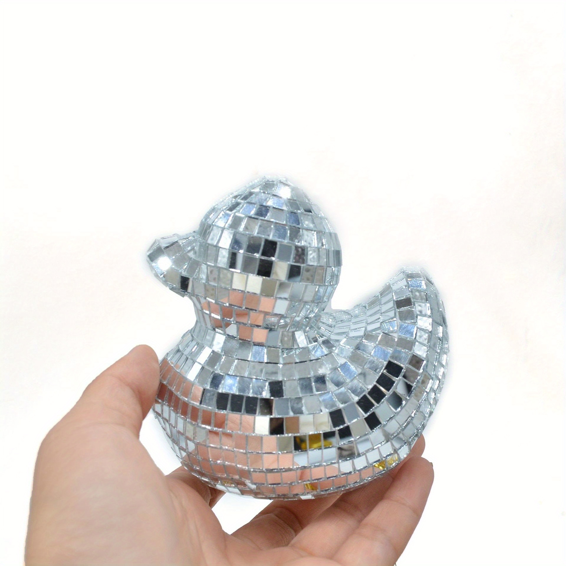 

Shimmering Yellow Duck Disco Ball Decoration - Perfect For Parties And Holidays Like Halloween - No Electricity Required