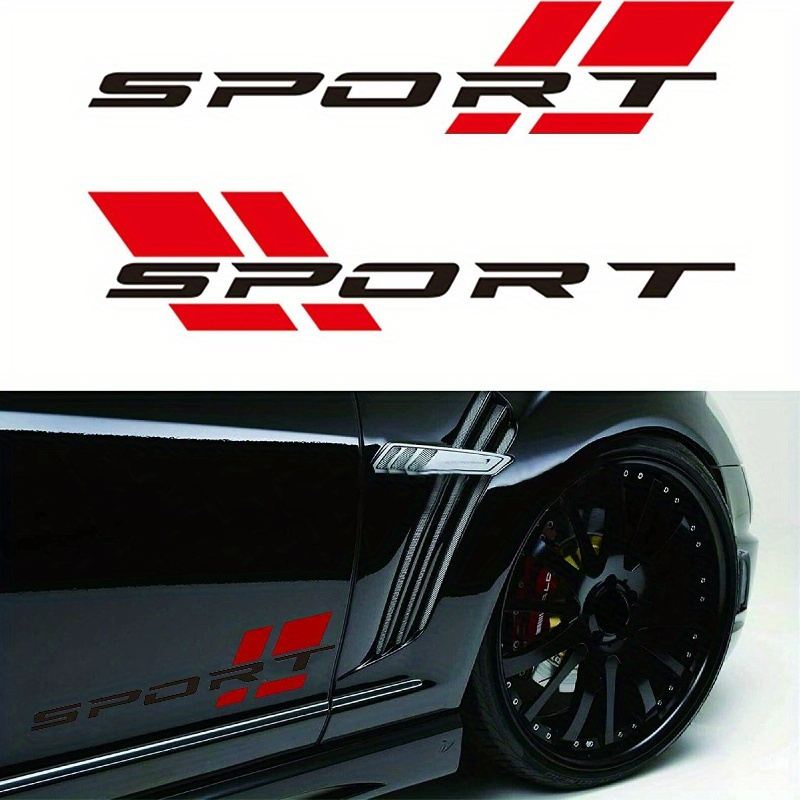 2pcs 15in Sport Emblem Car Decals, Add Style To Your Vehicle With Rear Trunk Badge Decals!