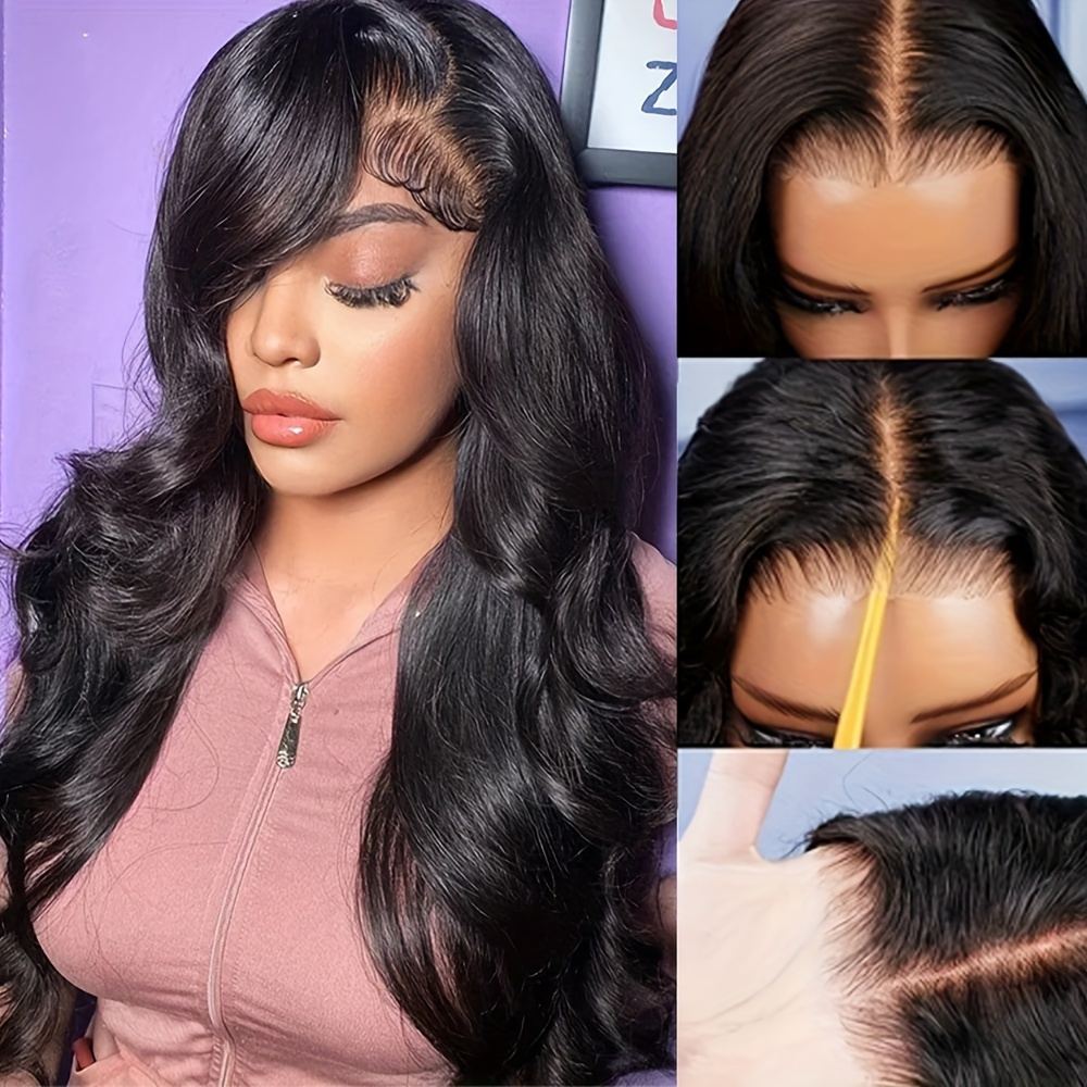 

200% Density Wear And Go 13*4 Glueless Wig Bye Bye Knots Lace And Go Glueless Wigs Human Hair Pre Plucked Pre Cut For Beginners Straight Lace Front Human Hair Wigs For Women Natural Black Wig