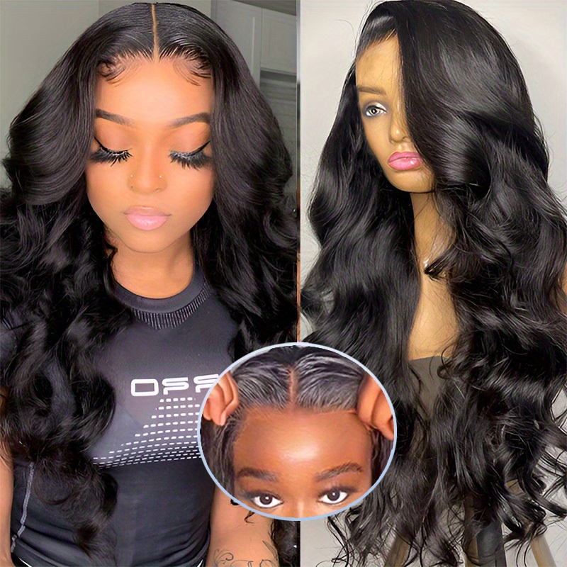 TEMU 245% Density Wig Glueless Wigs Human Hair Pre Pre Cut 6x6 Hd Lace Closure Wigs Human Hair Body Wave Lace Front Wigs Human Hair For Women Put On And Go Wig