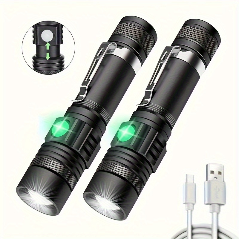 

2024 Led Rechargeable Flashlight - Pocket-sized With Tactical 3-mode Lighting & Adjustable - , Night , & Dog Walking