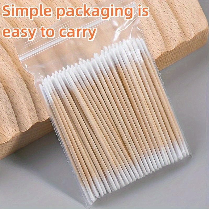 

100/300 Pcs Disposable Ultra-small Cotton Swab Brush Lint Free Makeup Brushes Eyelash Extension Glue Removing Tools - No Fragrance