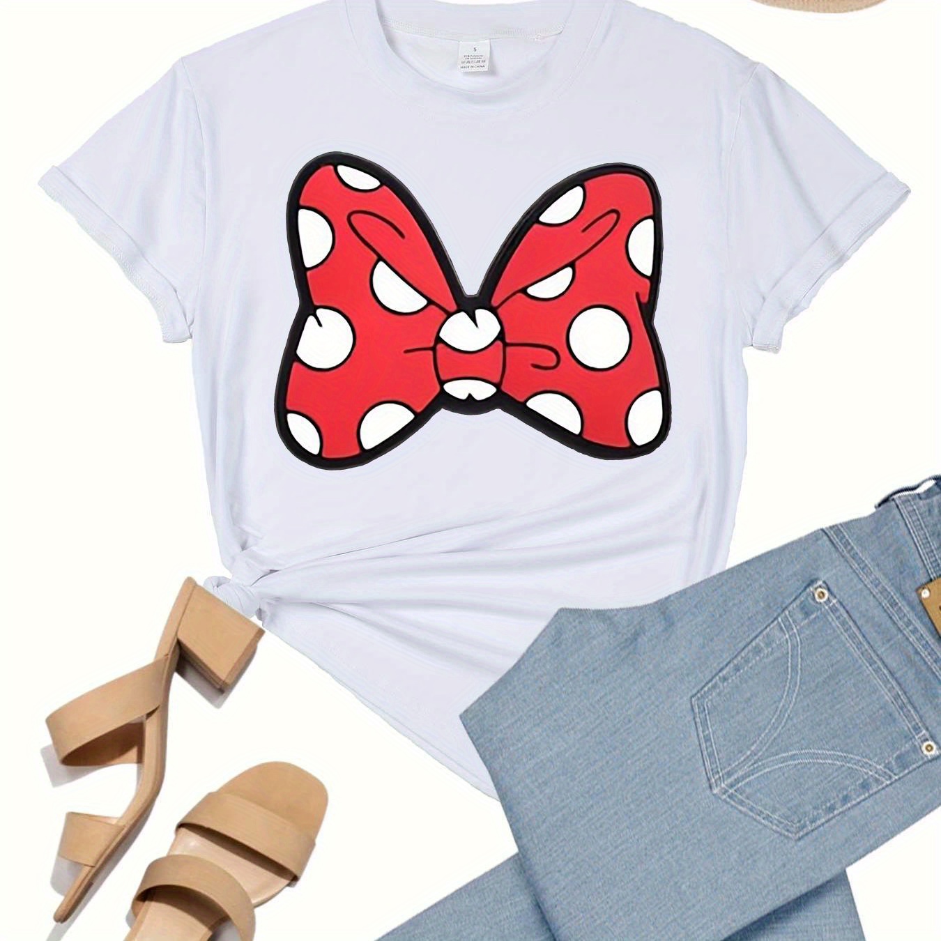 

Women's Printed Short Sleeve T-shirt, Multiple Colors, Comfortable Fabric, Casual Slim Fit Top, Ladies Fashion Clothing