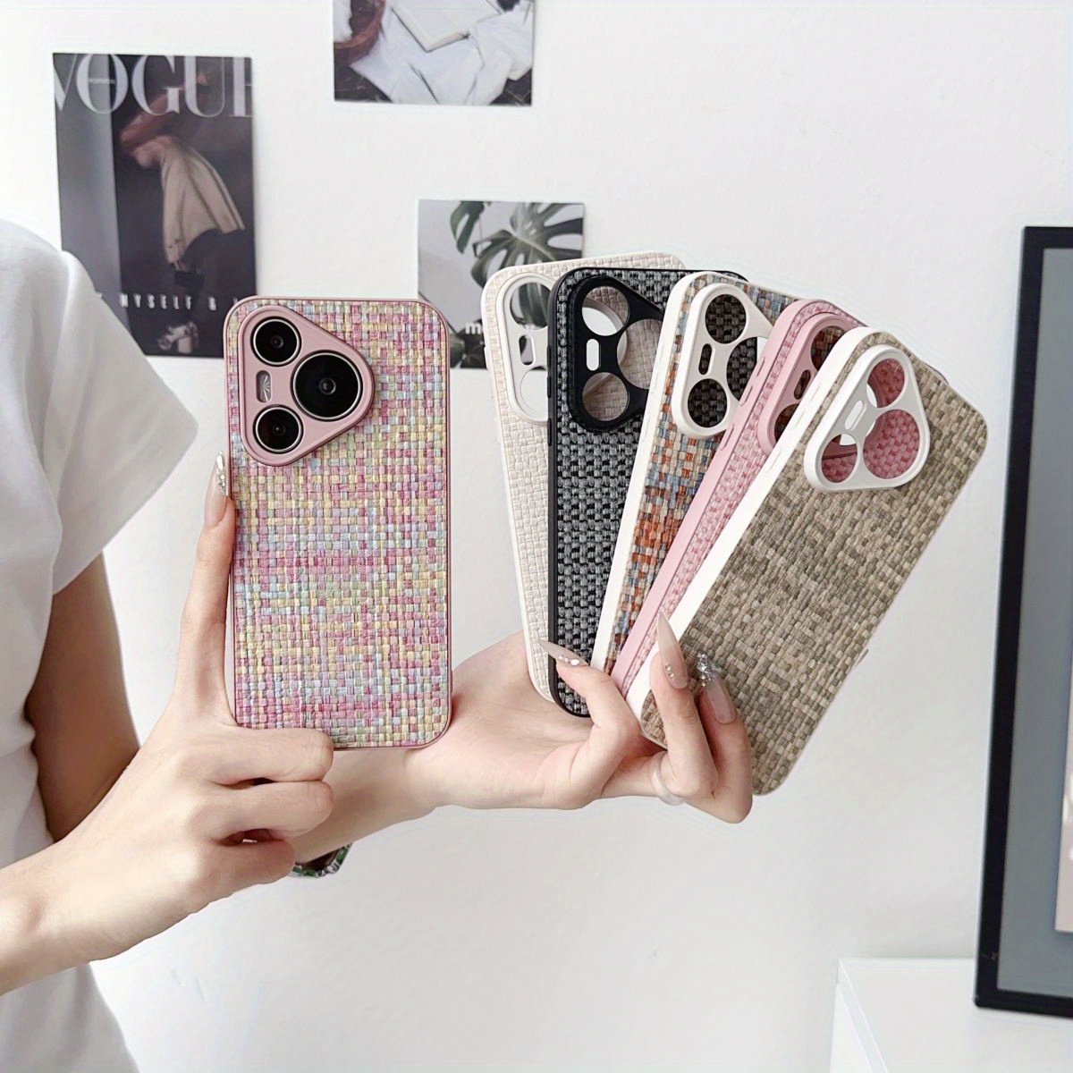 2-in-1 Braided Pattern Phone Case for Huawei Pura 70 pro ultra_voghion.com
