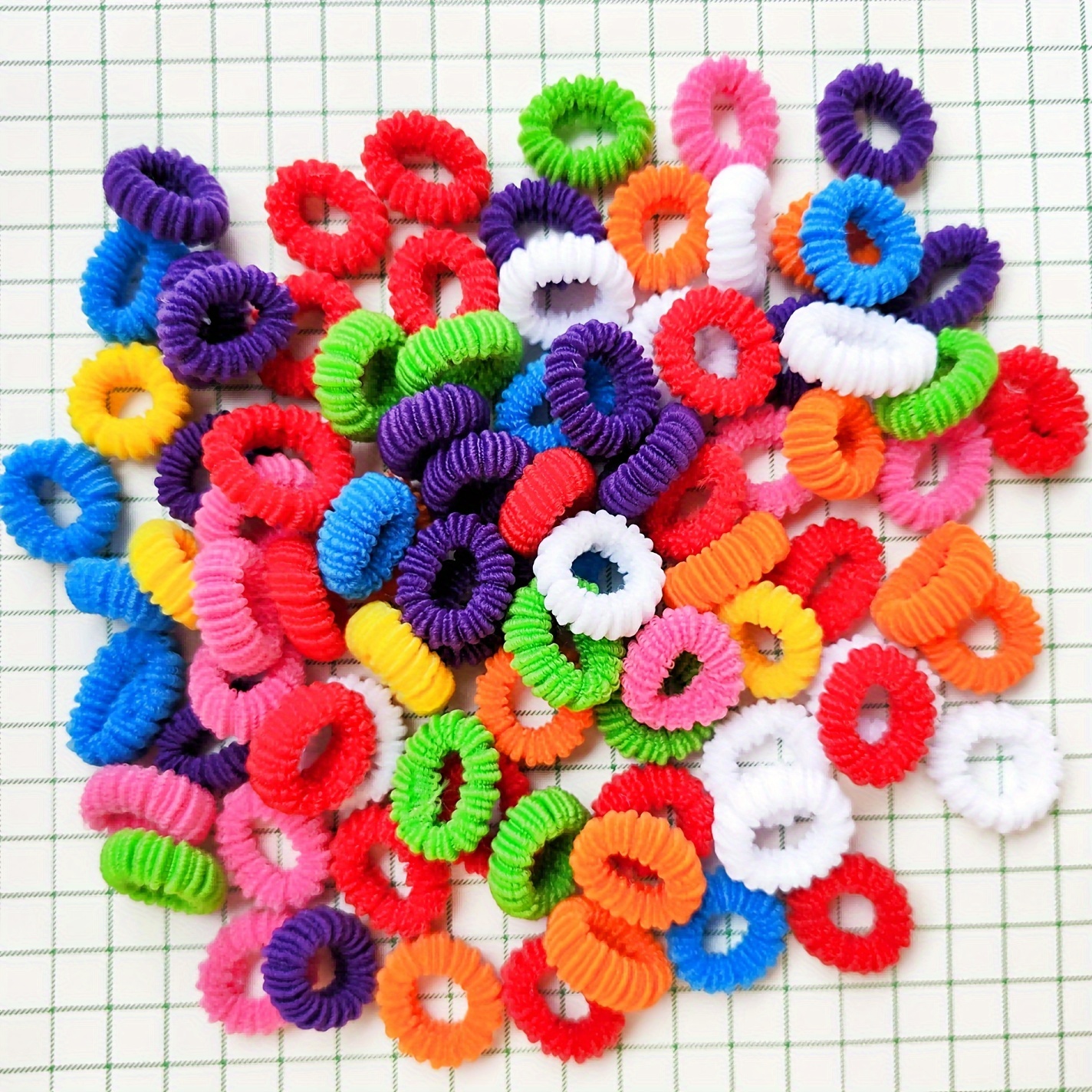 

100pcs Colorful Small Elastic Hair Bands For Girls - Ponytail Holders And Headbands - Non-slip And Gentle On Hair