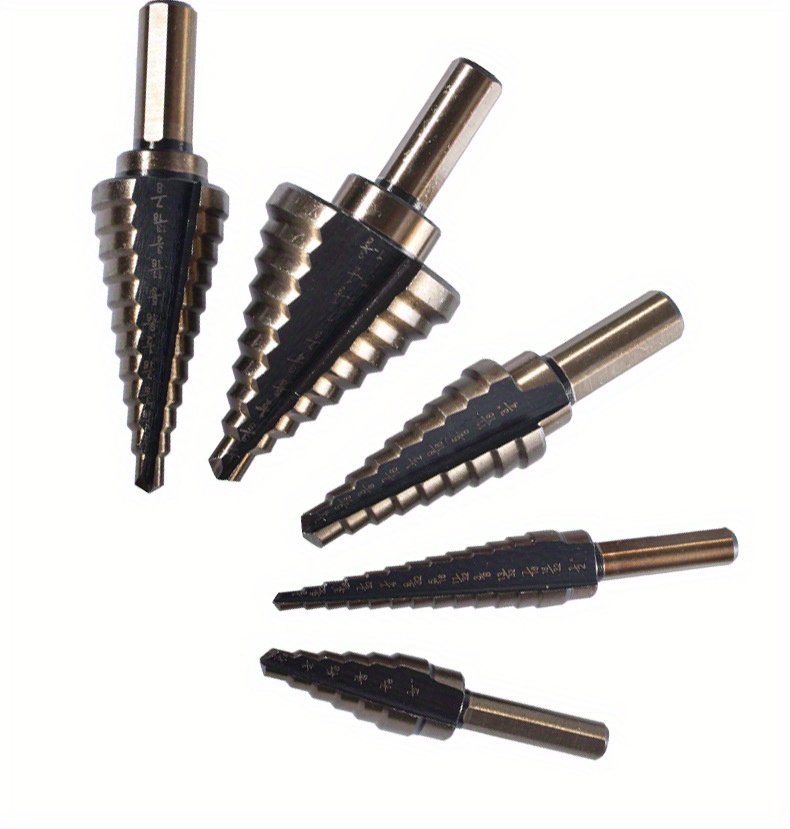 Conjunto de 5 peças de brocas de aço rápido de cobalto - Revestimento de , 50 tamanhos, redonda detalhes 6