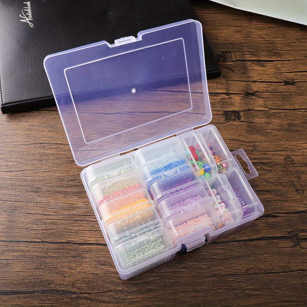 

Clear Plastic Storage Box Set (14/20/30 Pcs) - Versatile & Portable Organizer For Jewelry, Beads, Craft Supplies - Perfect For Home, Travel, Gifts