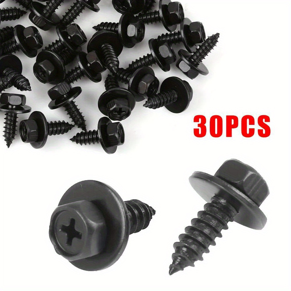 

30 Pcs Iron Bolt Retainer Screw Fastener Clips For Toyota 90159-60498 Wheel Arch Retainer