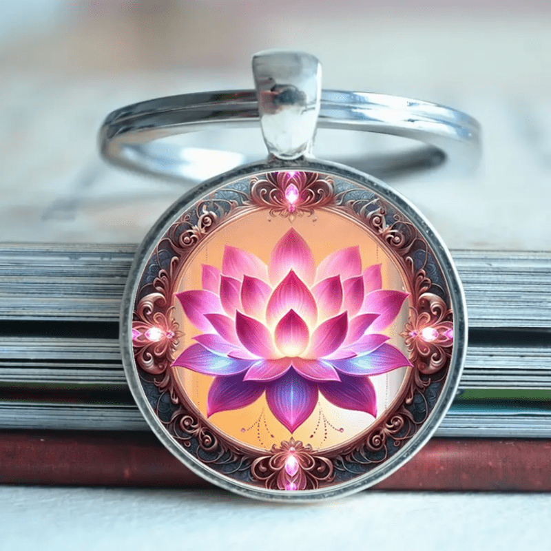 

1pc Glowing Lotus Key , And , For Men And Women