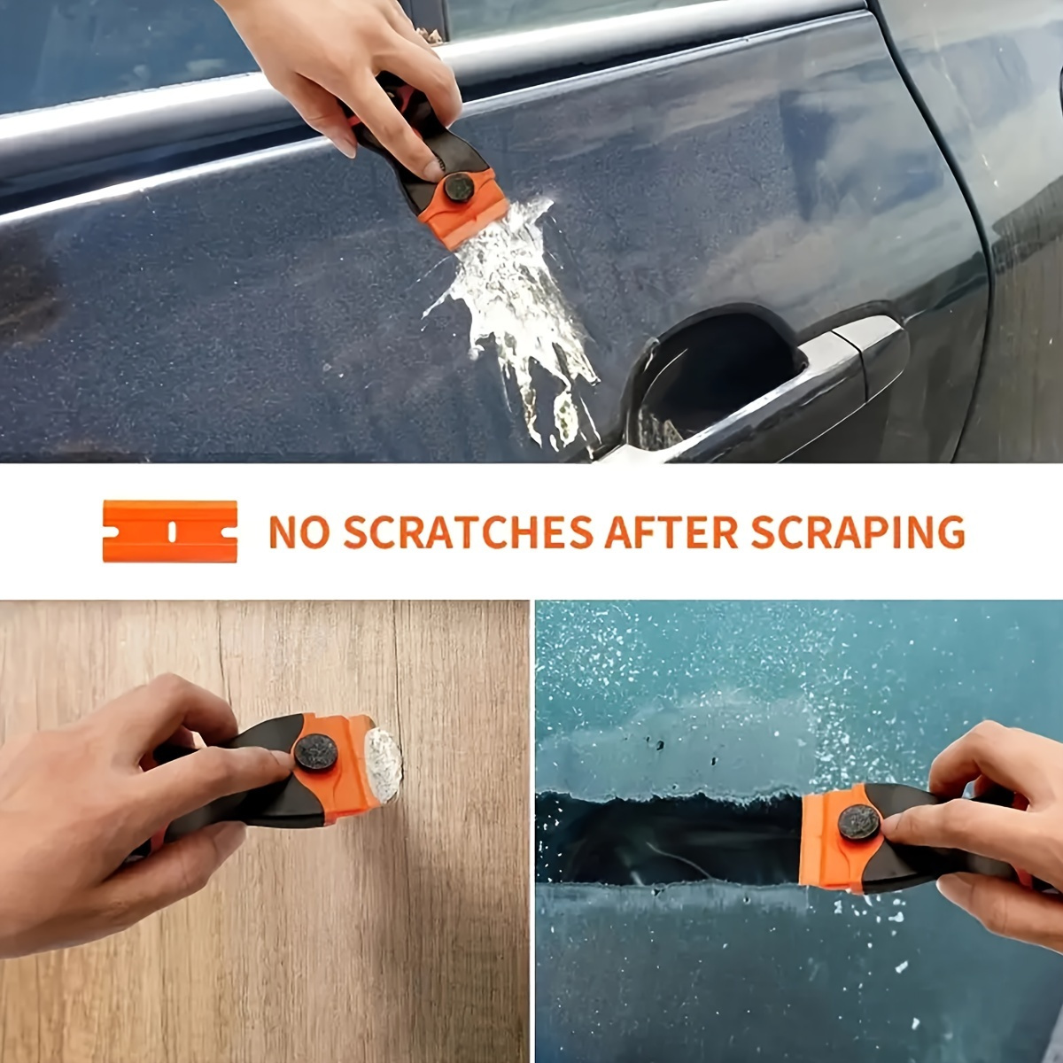 

Versatile Scraper Tool Set With Double-ended Razor Blades - Ideal For Car Film, Decals, Adhesive Removal & More - Durable Plastic & Stainless Steel