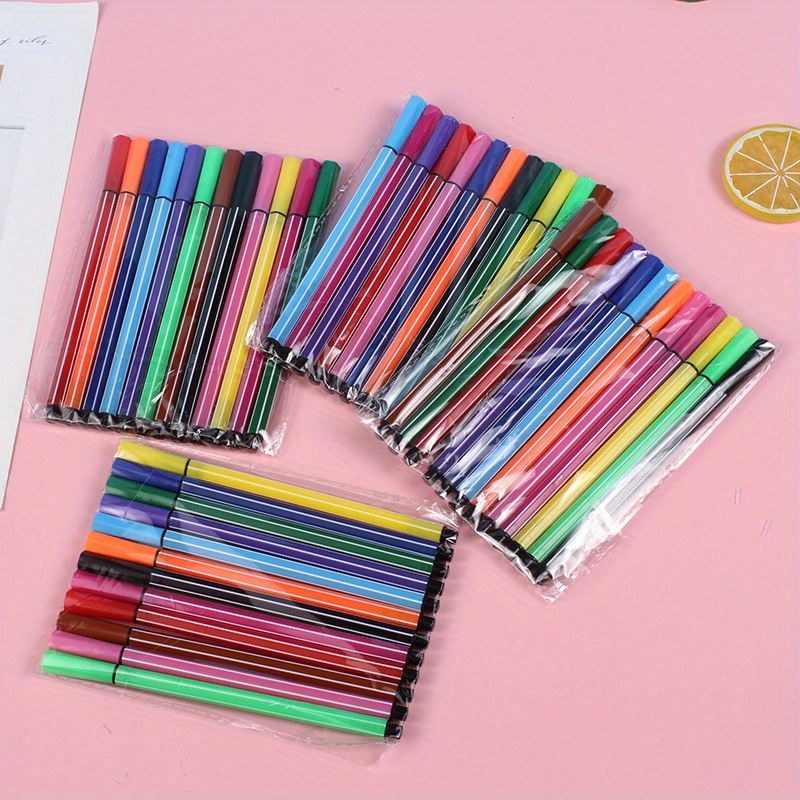 

A Set Of 12-color Watercolor Pens In A Bag, Painting Pens, Coloring Graffiti Pens, Art Material Package, Brushes