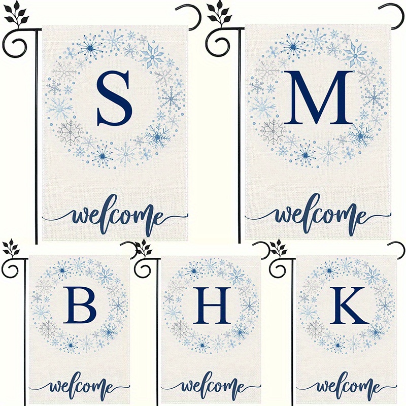 

Rustic Double-sided Linen Garden Flag With Design - & Weatherproof, Home