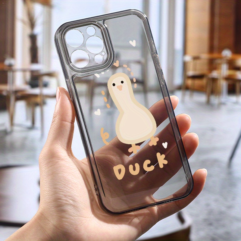 Luxury Silicone Graphics Cute Duck Phone Case For Iphone 15 14 13 12 11 ...