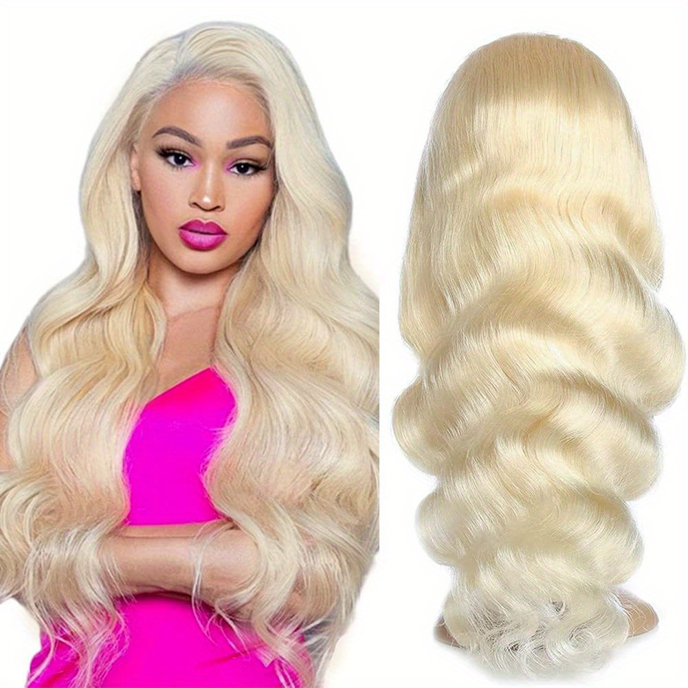 

613 Lace Front Wig Human Hair 13x4 Transparent Blonde Wig Human Hair 180 Density Body Wave Lace Front Wigs Human Hair Pre With Baby Hair 613 Blonde Lace Frontal Wigs For Women