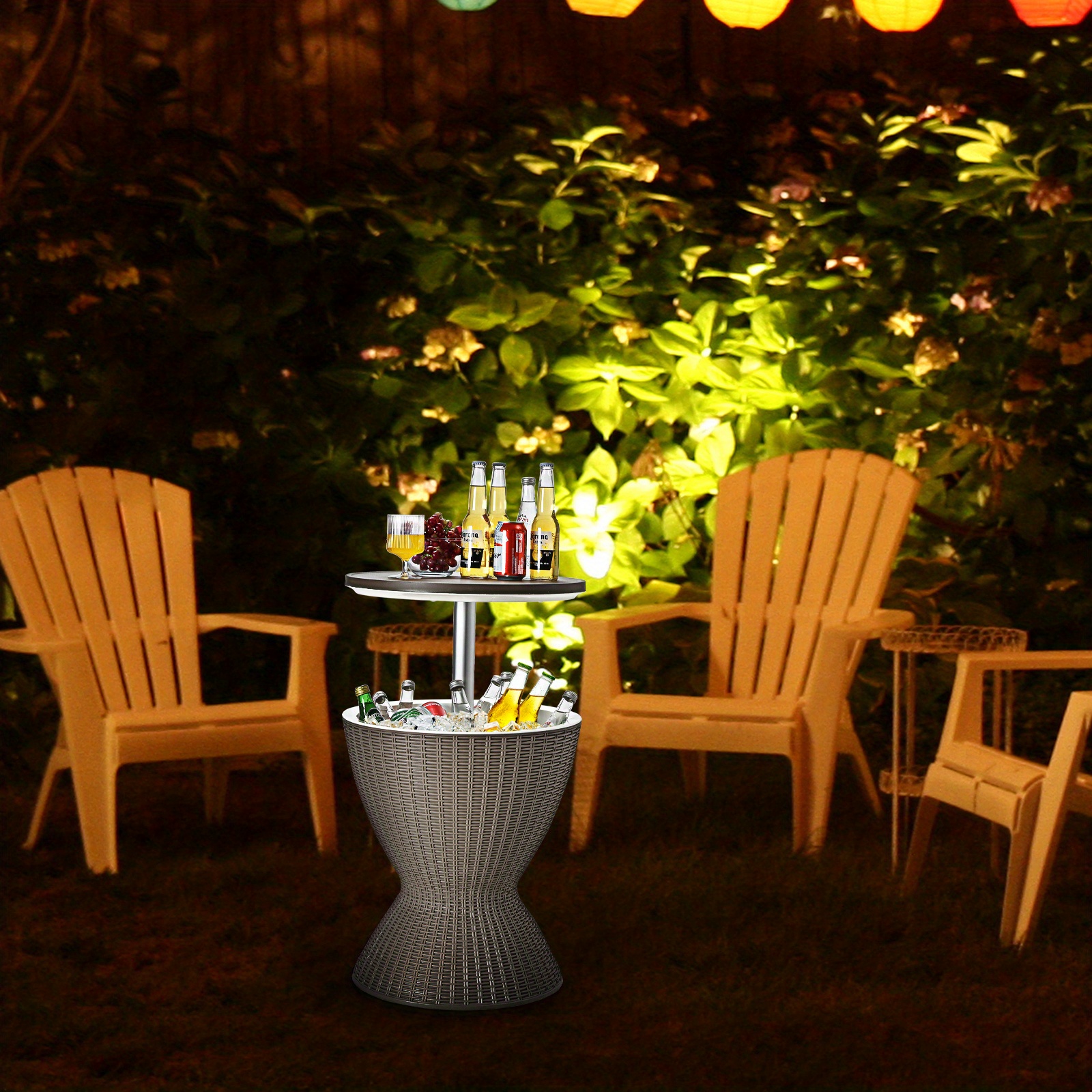 outdoor table patio wine cooler