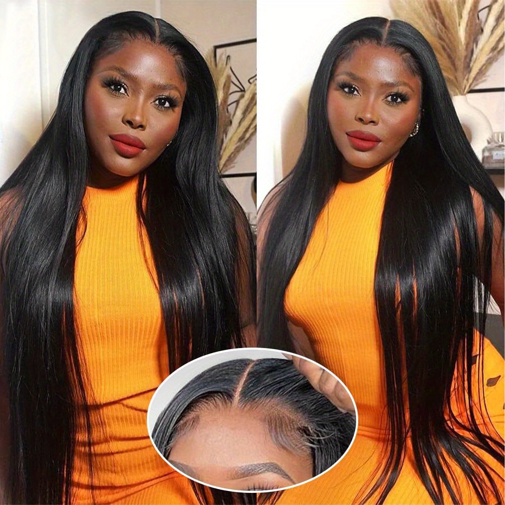 

13x5 Straight Put On And Go Glueless Wigs Human Hair Straight 13x5 Lace Frontal Glueless Wigs Human Hair Pre Pre Cut Wig 3 Seconds To Wear For Beginners