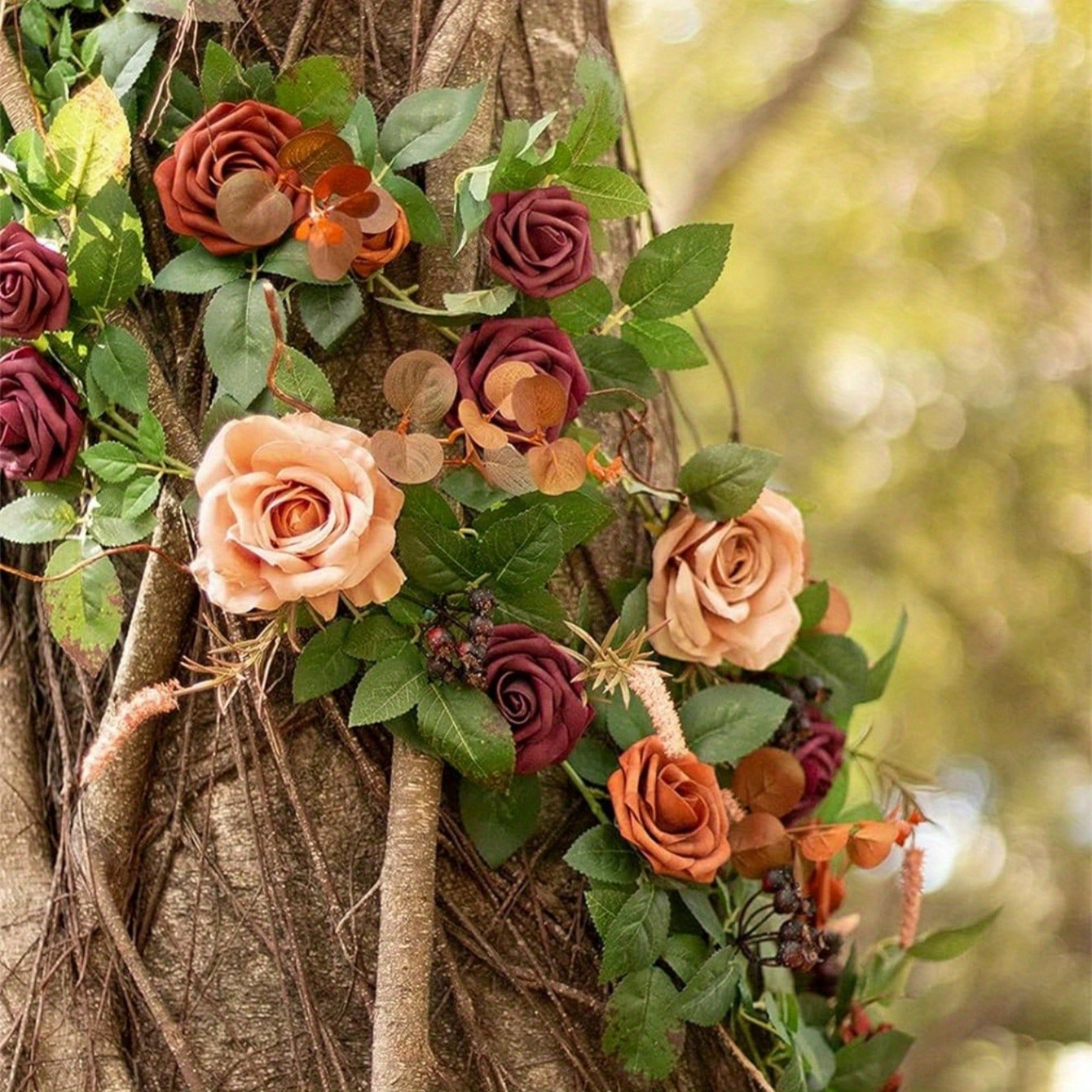 

5ft Artificial Rose Vine Floral Arrangements Wedding Ceremony Backdrop Arch Flowers Table Centerpieces Decorations