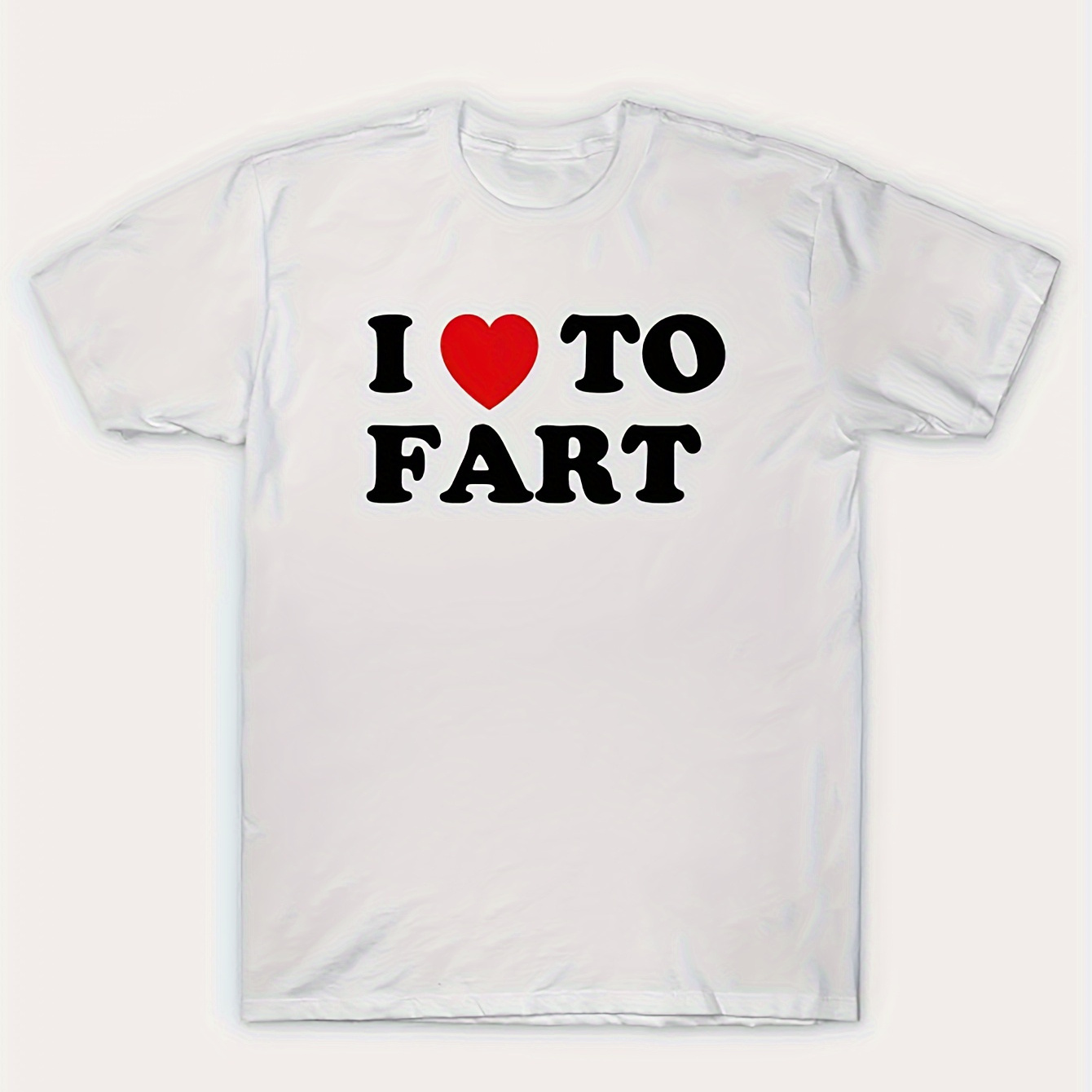 

1 Pc, 100% Cotton T-shirt, Unisex I Love To Fart Humorous T-shirt - Bold Witty Print, Comfortable Cotton Blend, Available In Sizes S-xxl