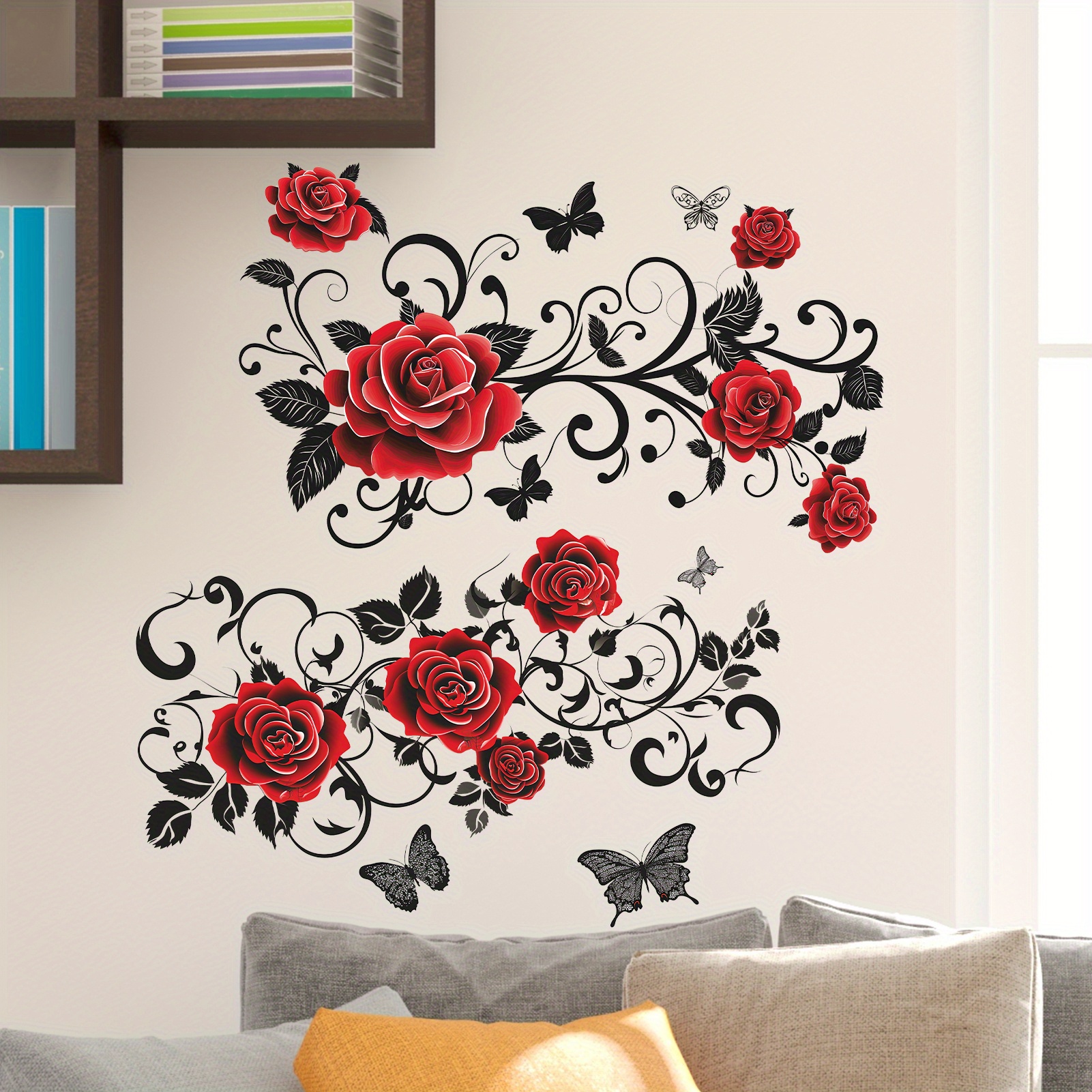 

Red & Decals - , -adhesive Pvc For Decor - For , , , And Bathroom