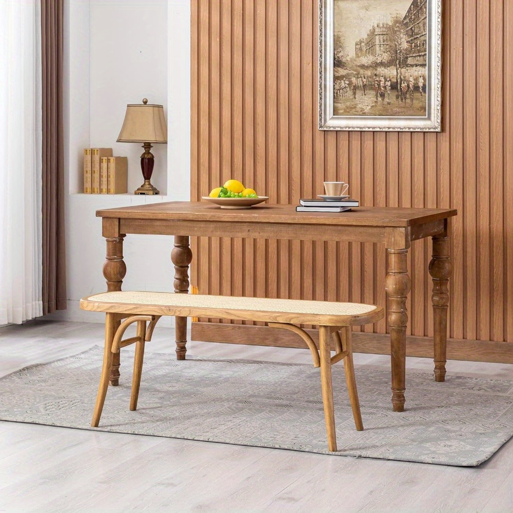 JOSIAHCQ Black Wood Dining Table Bench Seat Entryway Bench Wooden End Of Bed Bench Indoor Narrow Farmhouse Window Bench For Bedroom Living Room Kitchen Dining Room Hallway(120cm/47.2in