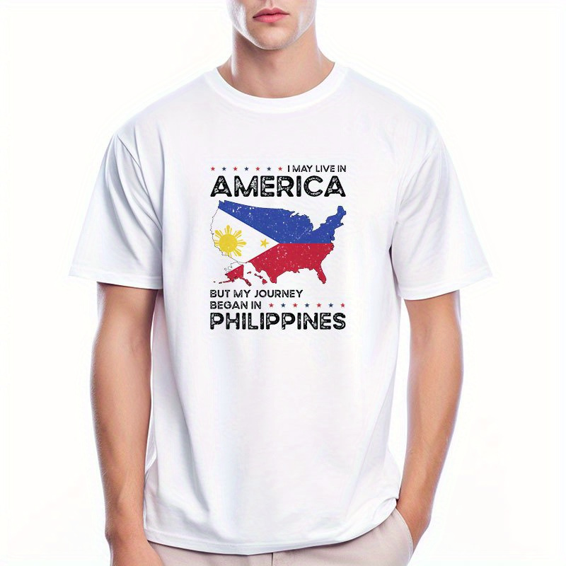 

Born Filipino Philippines American Usa Citizenship 42779 Funny Men’s Short Sleeve Graphic T-shirt Collection White