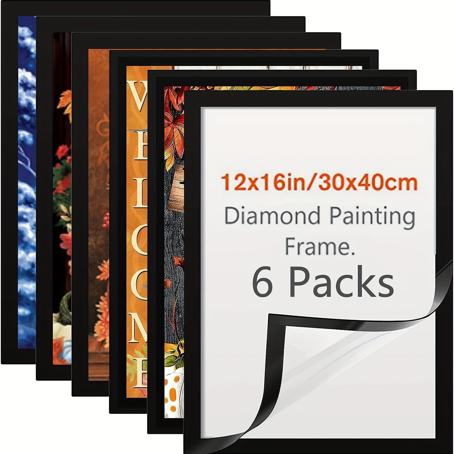 

2pcs Magnetic 12x16” Diamond Art Frame Kit – , Swap & Display, Decor