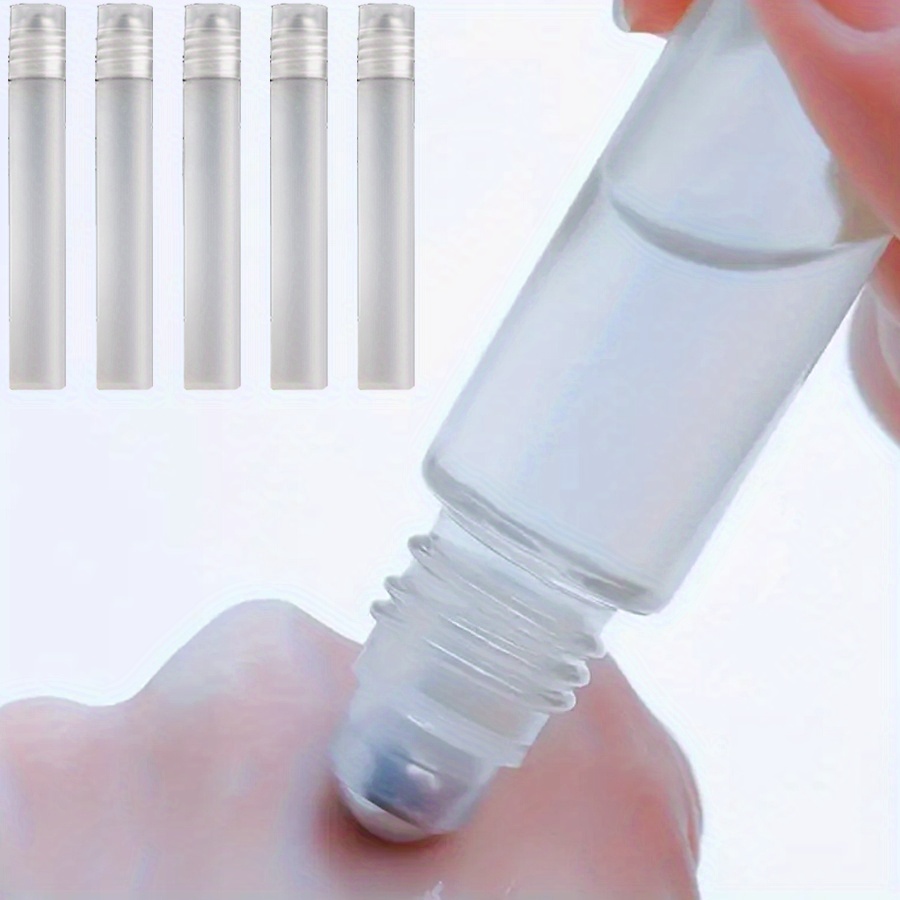 

5pcs 10ml Empty Roll On Plastic Steel Liquids Refillable Bottles , Oil , Steel ,