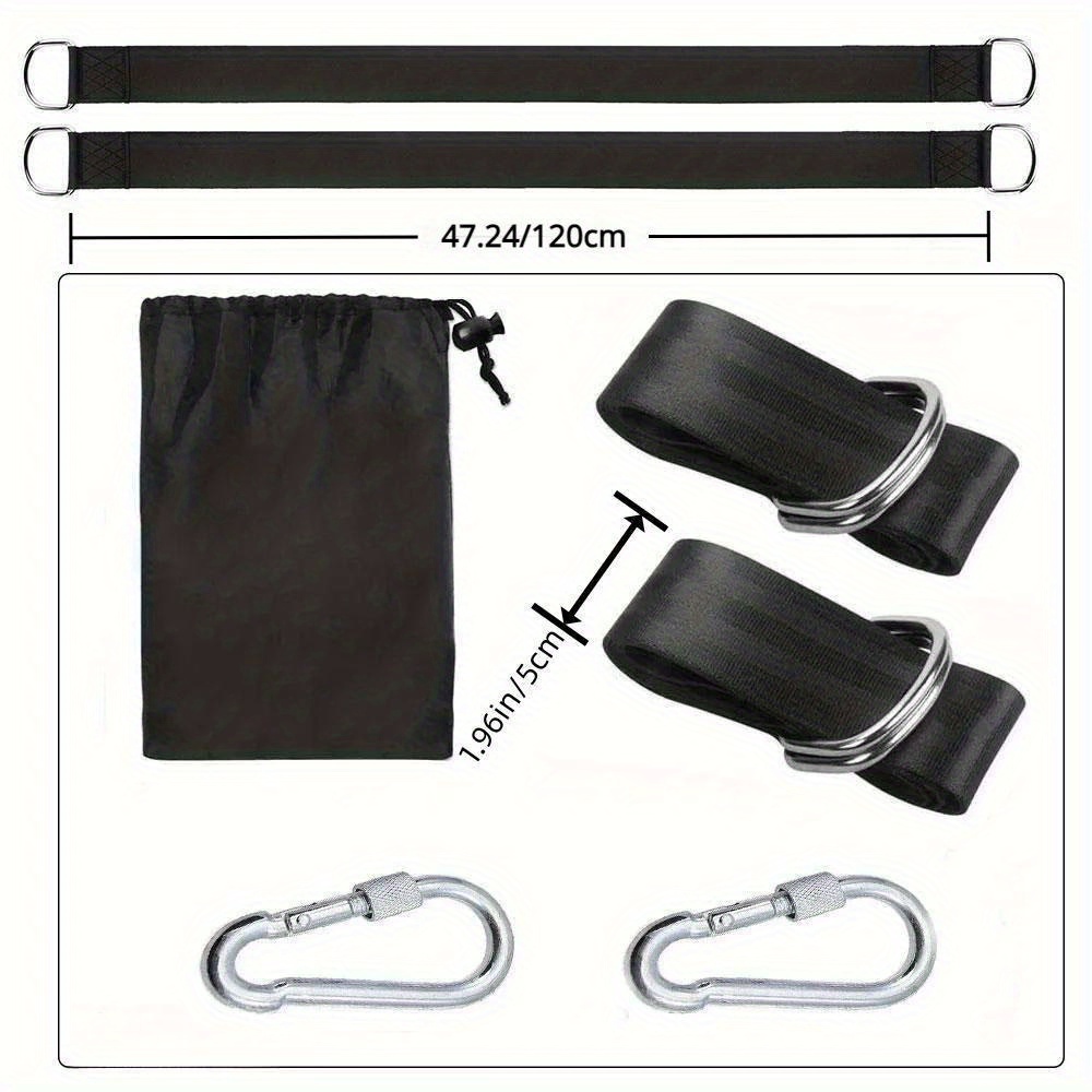 Image of Outdoor Swing Hammock With Safety Belt, Portable Bag, Durable Swing Strap Kit, Suitable For All Types Of Swing Accessories
