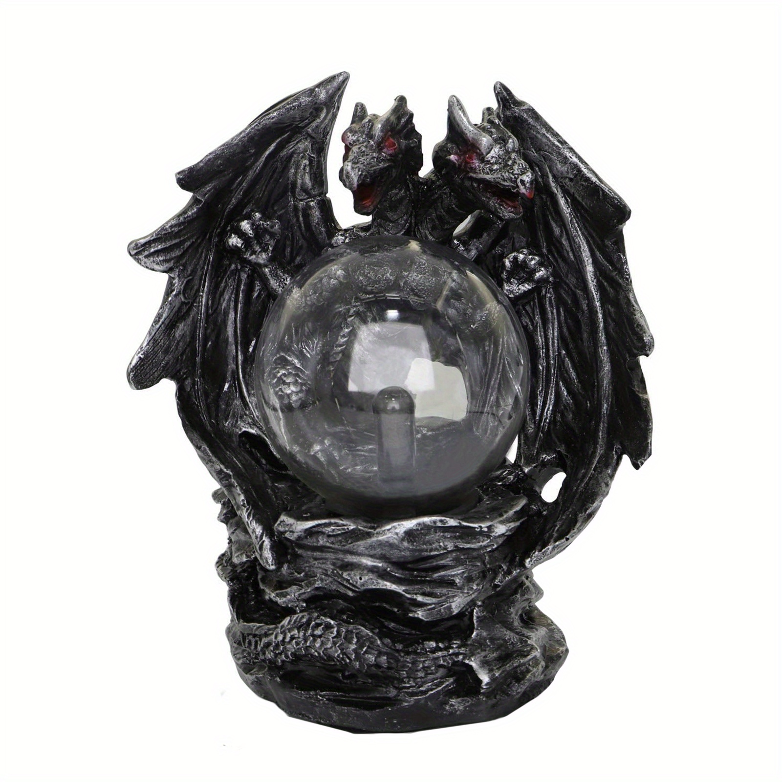 

Halloween Electrostatic Red Crystal Ball Sensitive Touch Evil Dragon Ornament