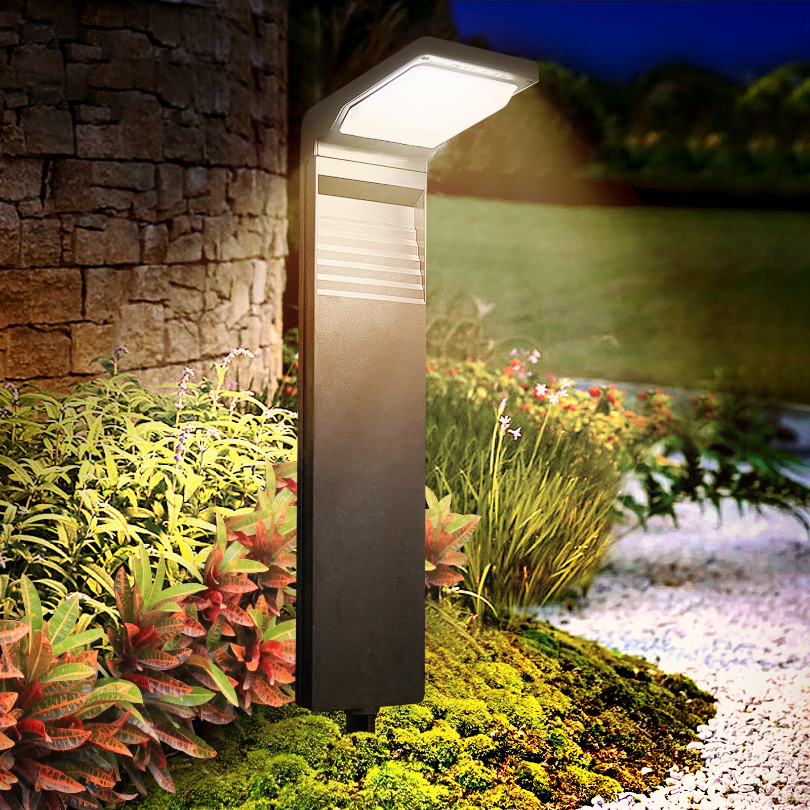 

2 Pack Bright Lights, Solar Pathway Lights, Up To 14 Hrs, Solar Lights Outdoor Garden Path Lights For Lawn Yard Landscape , Warm/