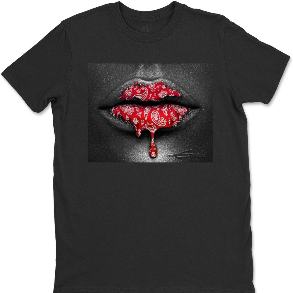 

Bandana Lips 1 Mig Chicago Toe Gym Red Design Sneaker Matching T-shirt