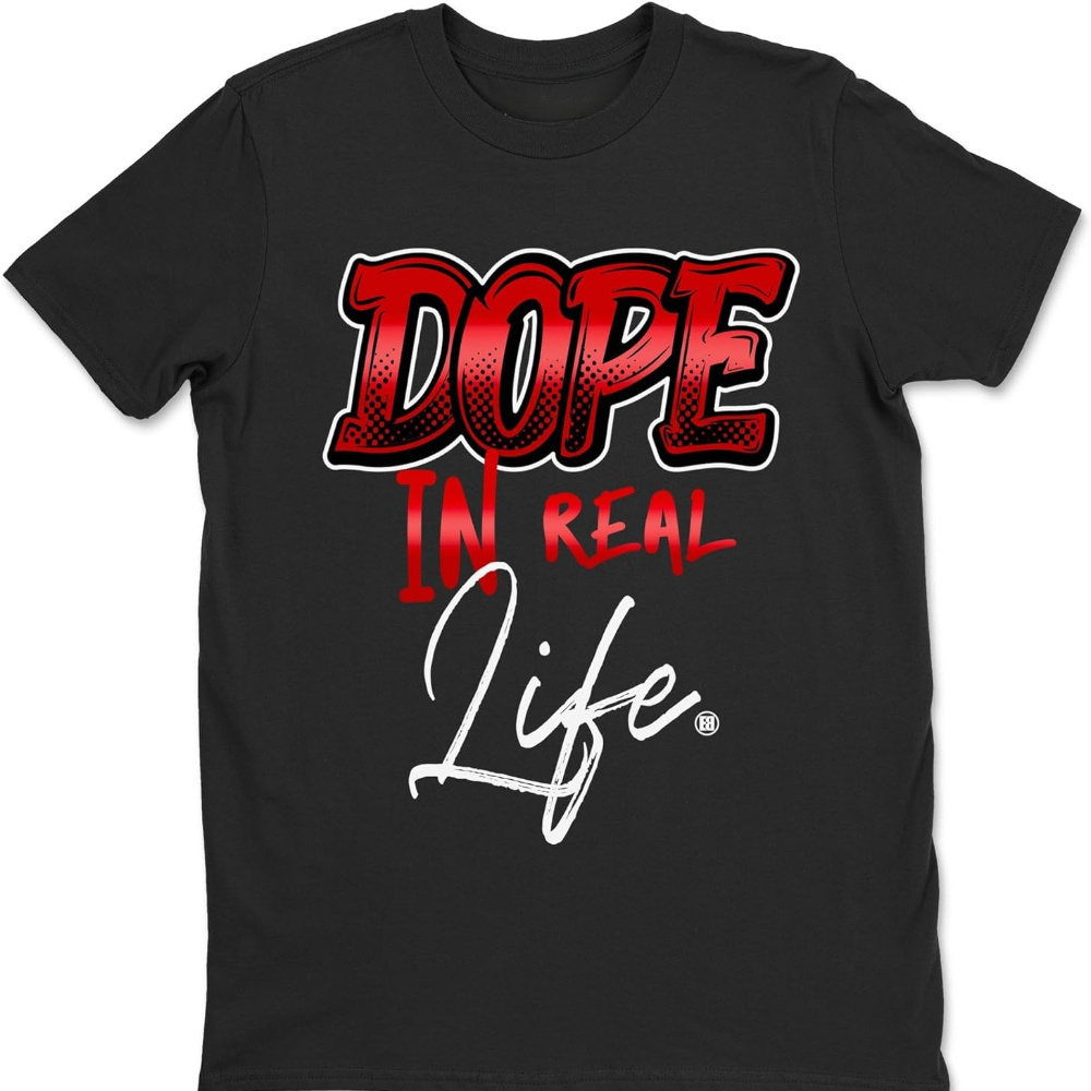 

Satin Bred Design Printed Dope In Real Life Sneaker Matching T-shirt