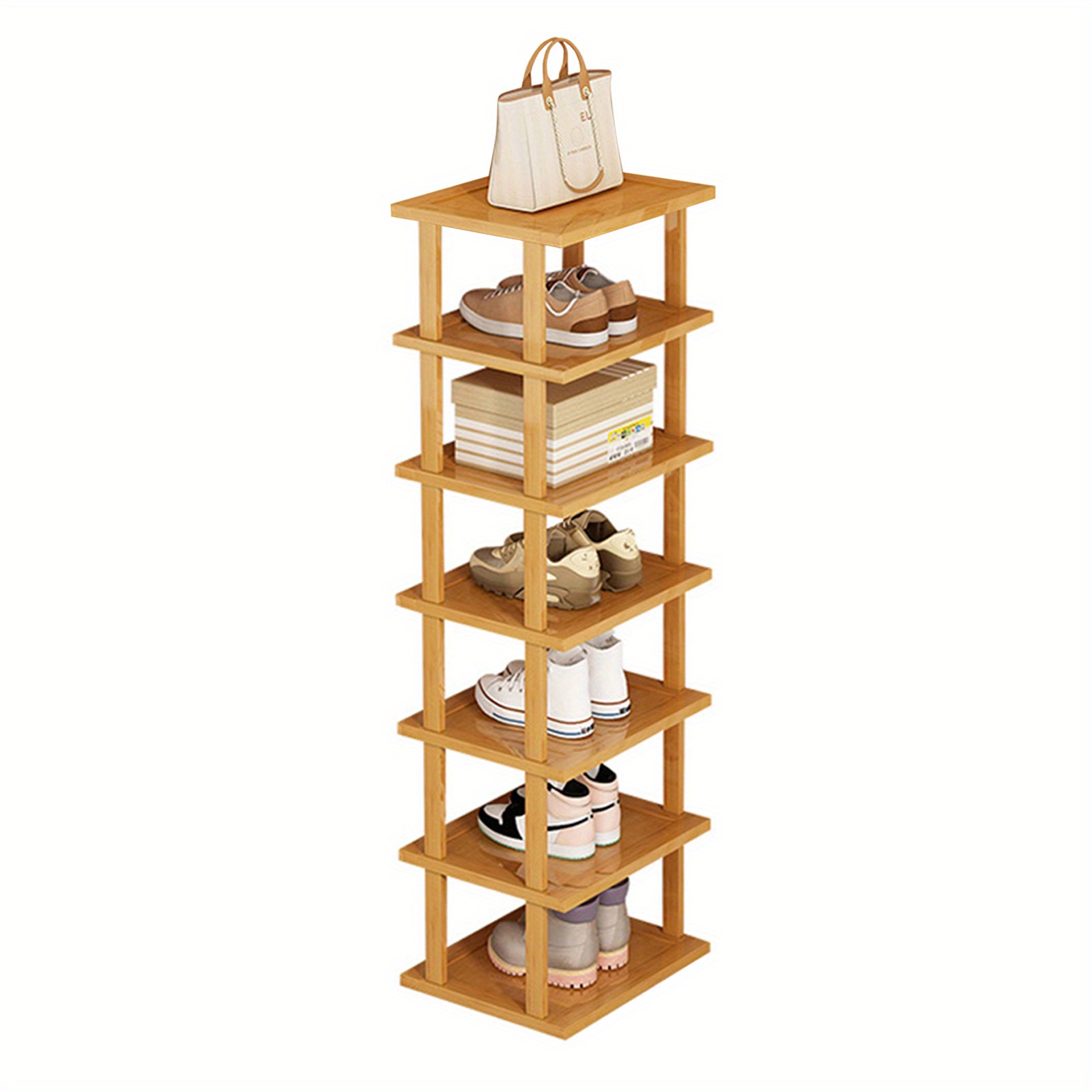 

Large Capacity Bamboo Shoe Rack - Multi-tier Freestanding Storage Organizer For Boots & Shoes, Dustproof Design, Easy , Entryway, Bedroom, Living Room, Or Dorm, Best For Christmas