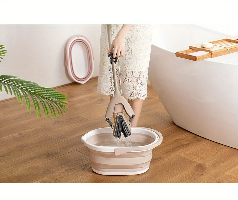 multi purpose folding basin for camping bathtub   bath fishing car wash and kitchen use portable plastic bucket for household and outdoor activities camping accessories laundry hampers Product details 5