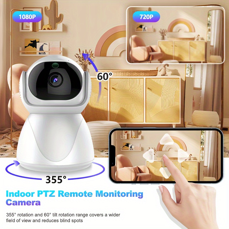haomi for smart home security camera 1080p wifi cctv ip with ai tracking motion detection 24 7 alerts indoor video surveillance usb powered details 3