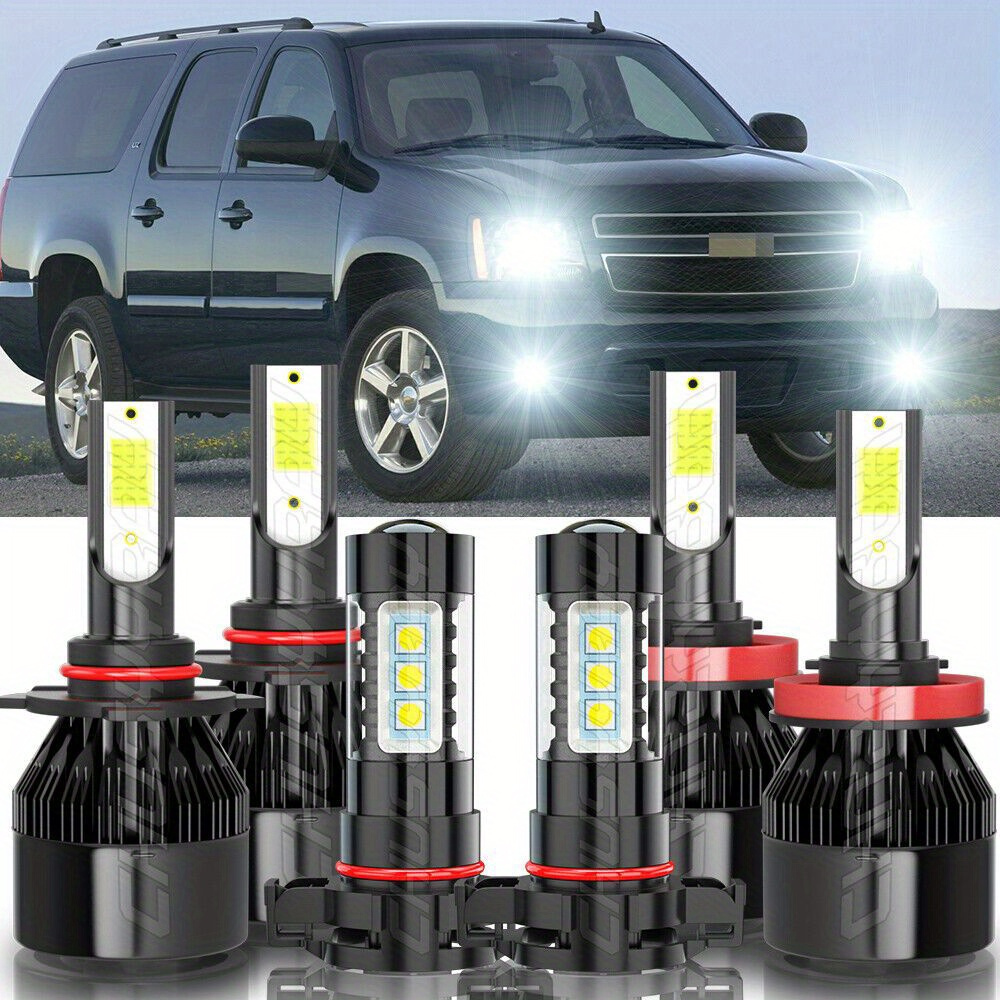 

Compatible For 2007 2008 2009 2010 2011 2012 2013 2014 Led Headlights, 9005 H11 Headlight Bulbs Fog Light Kit, Combo 5202/ps24w Fog Light Bulbs, , 6-pack