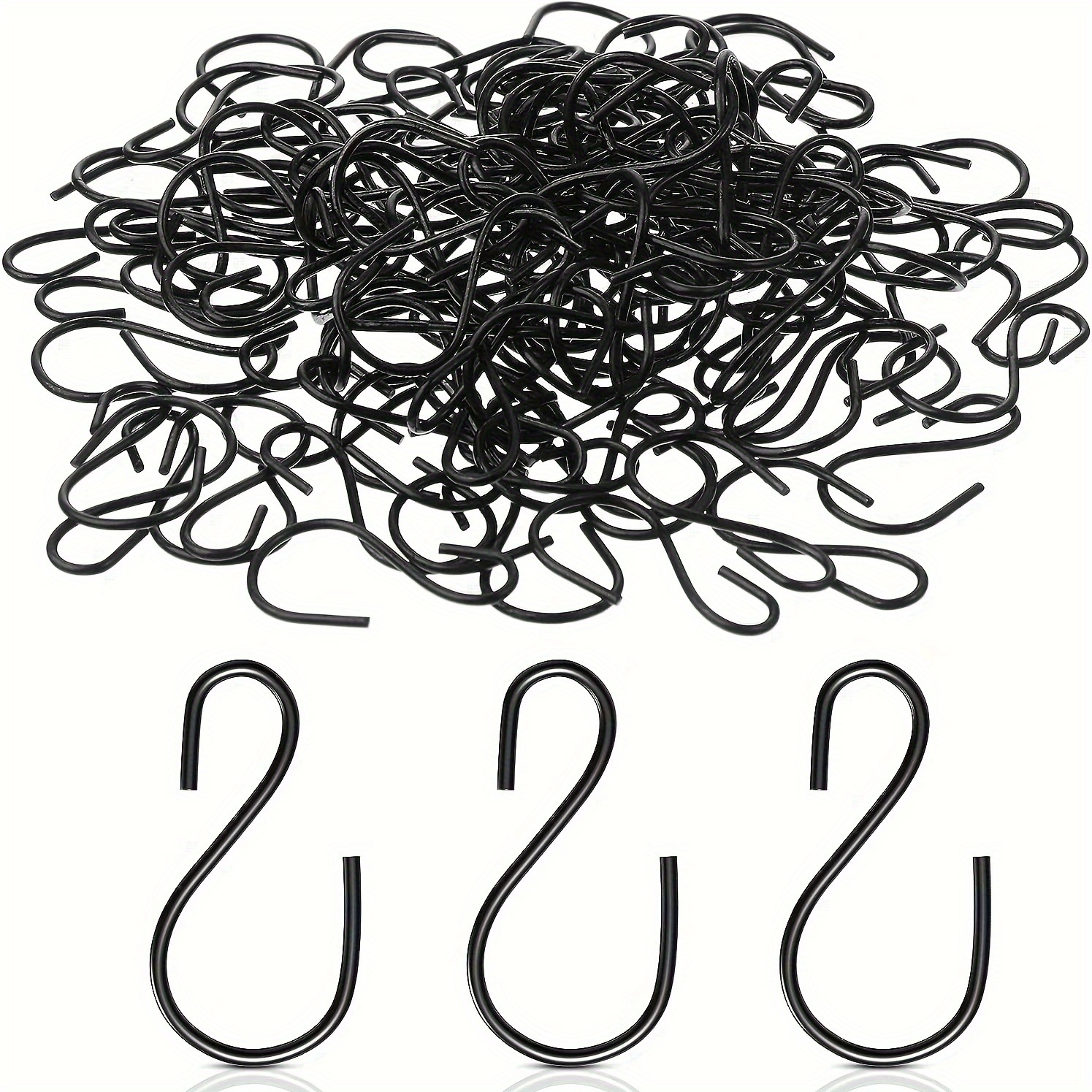 

60pcs Hooks - 1" Metal Hanging Hooks For Christmas & Decor, Keychains, Jewelry, And More - Iron Wire Storage Hooks