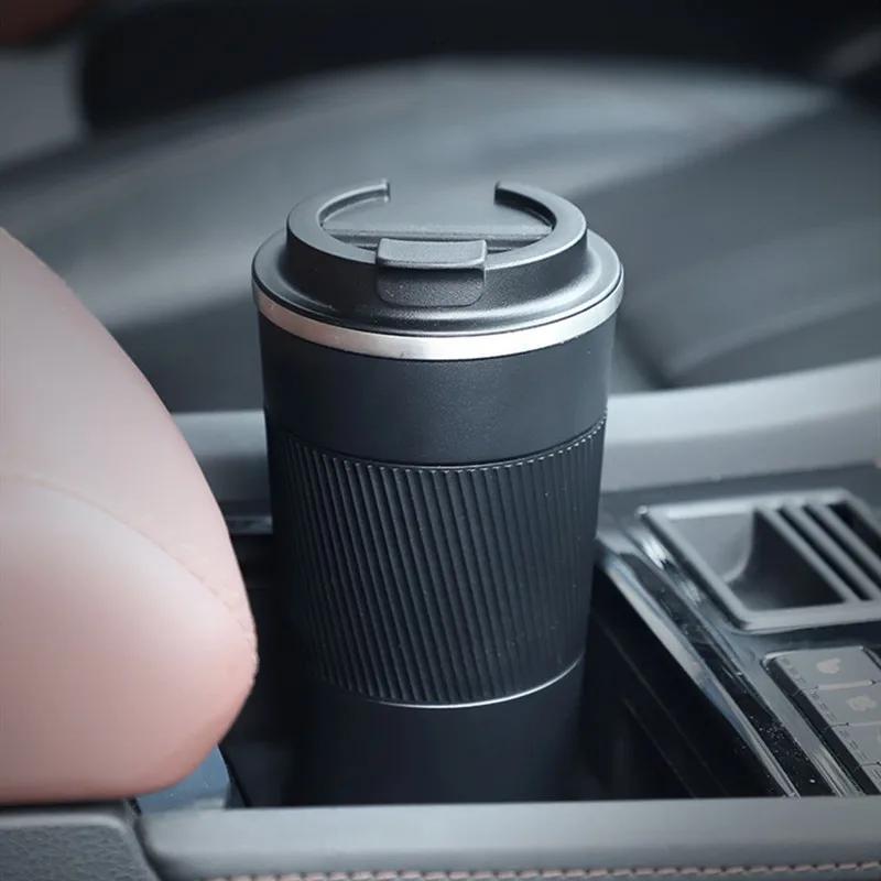 380ml 510ml double walled insulated stainless steel coffee mug leak proof non slip vacuum   metal travel thermal cup for hot and cold beverages details 5