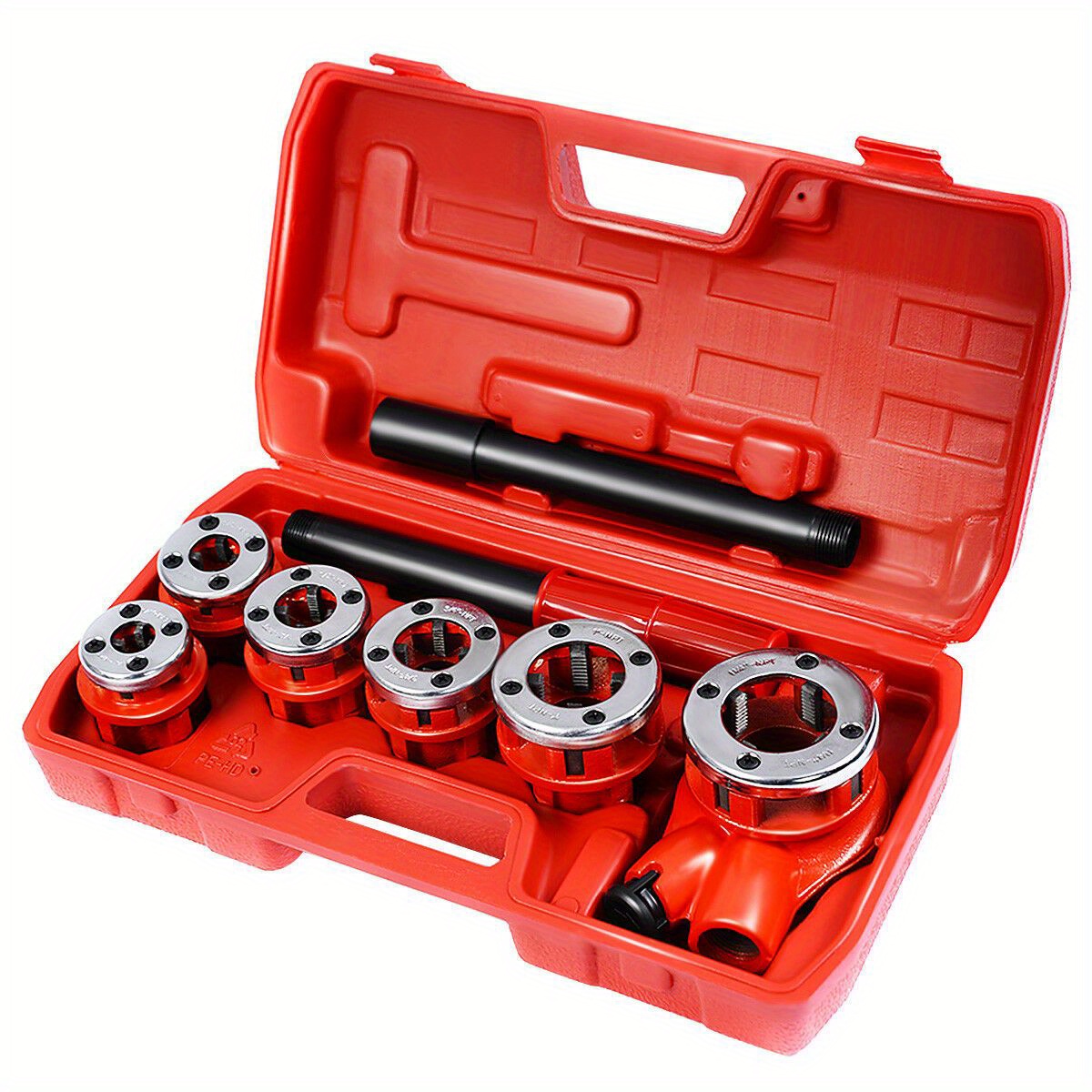 

Safstar New Ratchet Ratcheting Pipe Threader Kit Set W/ 6 Dies And Storage Case