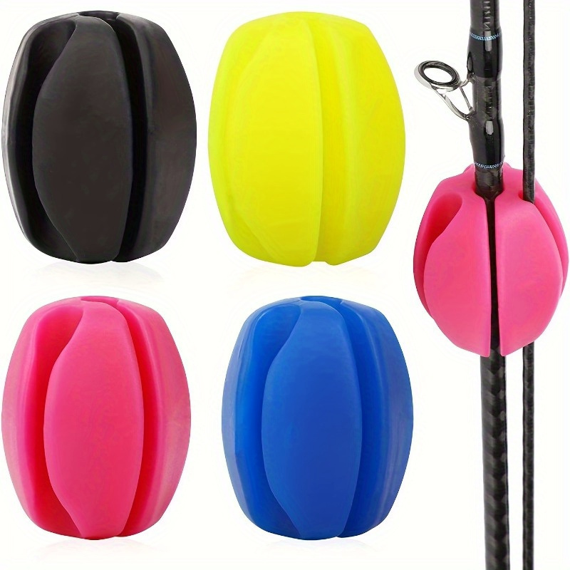 

3pcs Silicone Rubber Fishing Rod Support Balls - Holders For And Convenience During