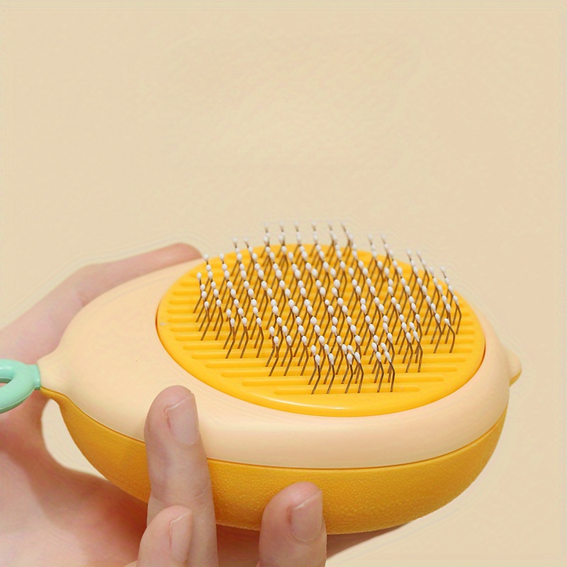 fruit shaped cat grooming comb one   removal massage tool for cats durable abs material 4