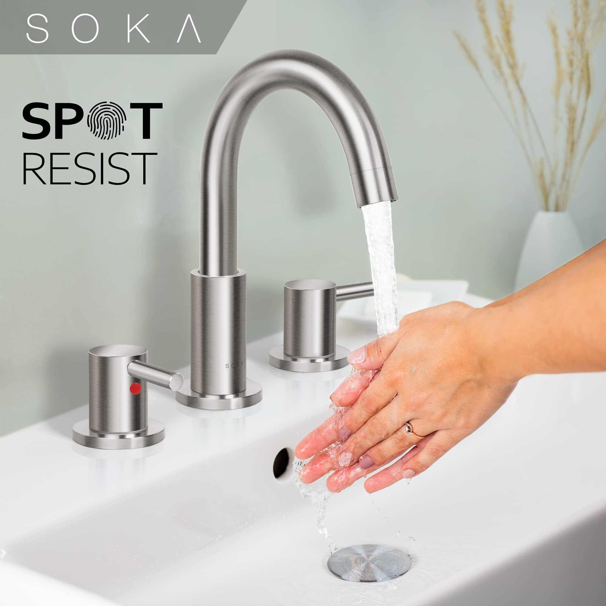 

Soka 2 Centerset Bathroom Faucet Drain , Arc 4 Bathroom Faucet 3 Brass 360°