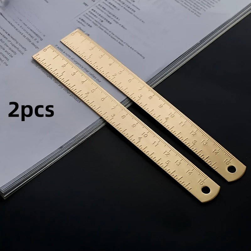 

Copper Rulers 150mm 2-pack - High Precision Drawing & Measuring Tool Set - Ideal Gift For Teachers And Students