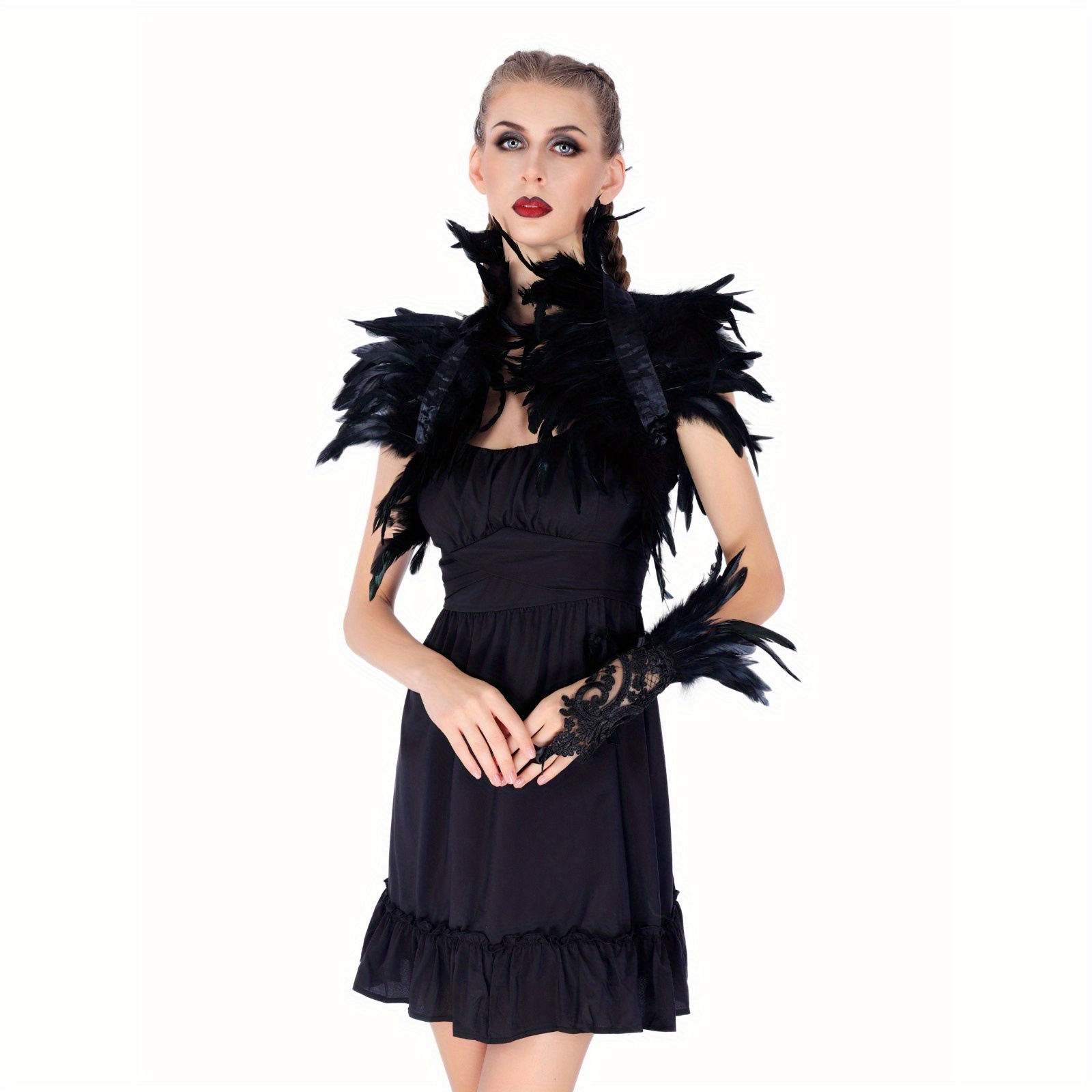 stunning shawl gothic black lace - Temu
