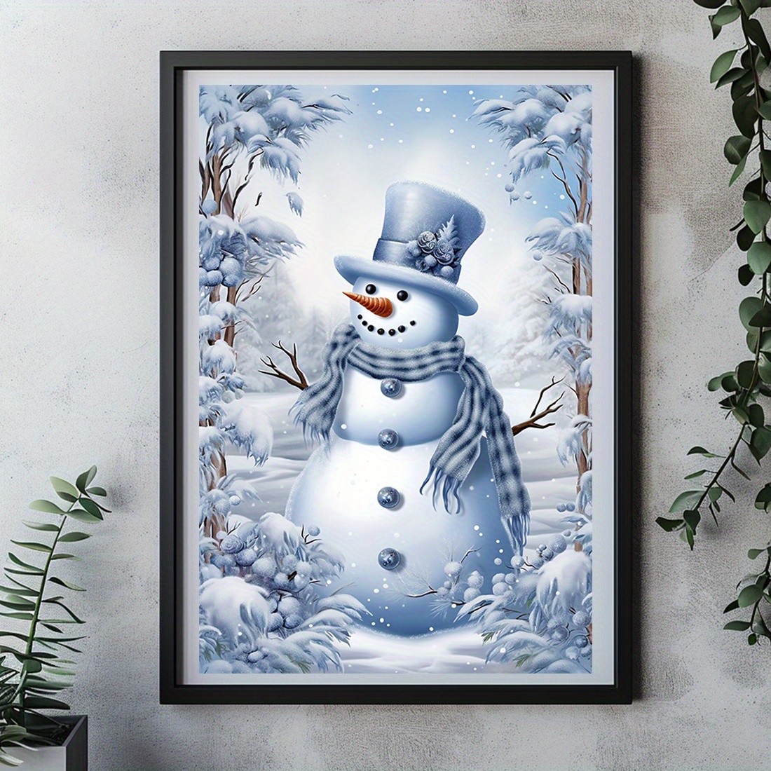 

Vintage Winter Snowman Canvas Art - Wall Decor For Home, Any Holiday, Decorative Painting, Winter Snowman, Vintage, Home Decor