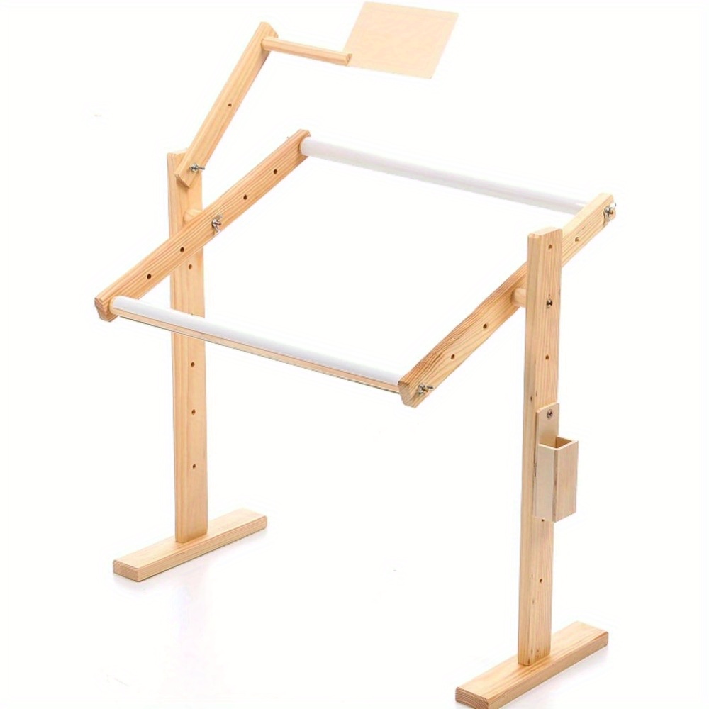 TEMU Cross Stitch Frame 30 X 40 X 50cm Adjustable Embroidary Easel Wood Cross Solid Wood Cross Stitch Rack Tool For Silk Painting Needlework