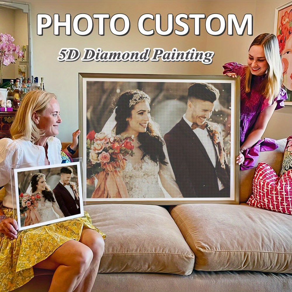 

Custom Photo Diy 5d Diamond Painting Kit - Full Square & Round Rhinestone Embroidery Canvas Set, Personalized Wall Decor Gift, Acrylic (pmma), Craft Tools & Supplies