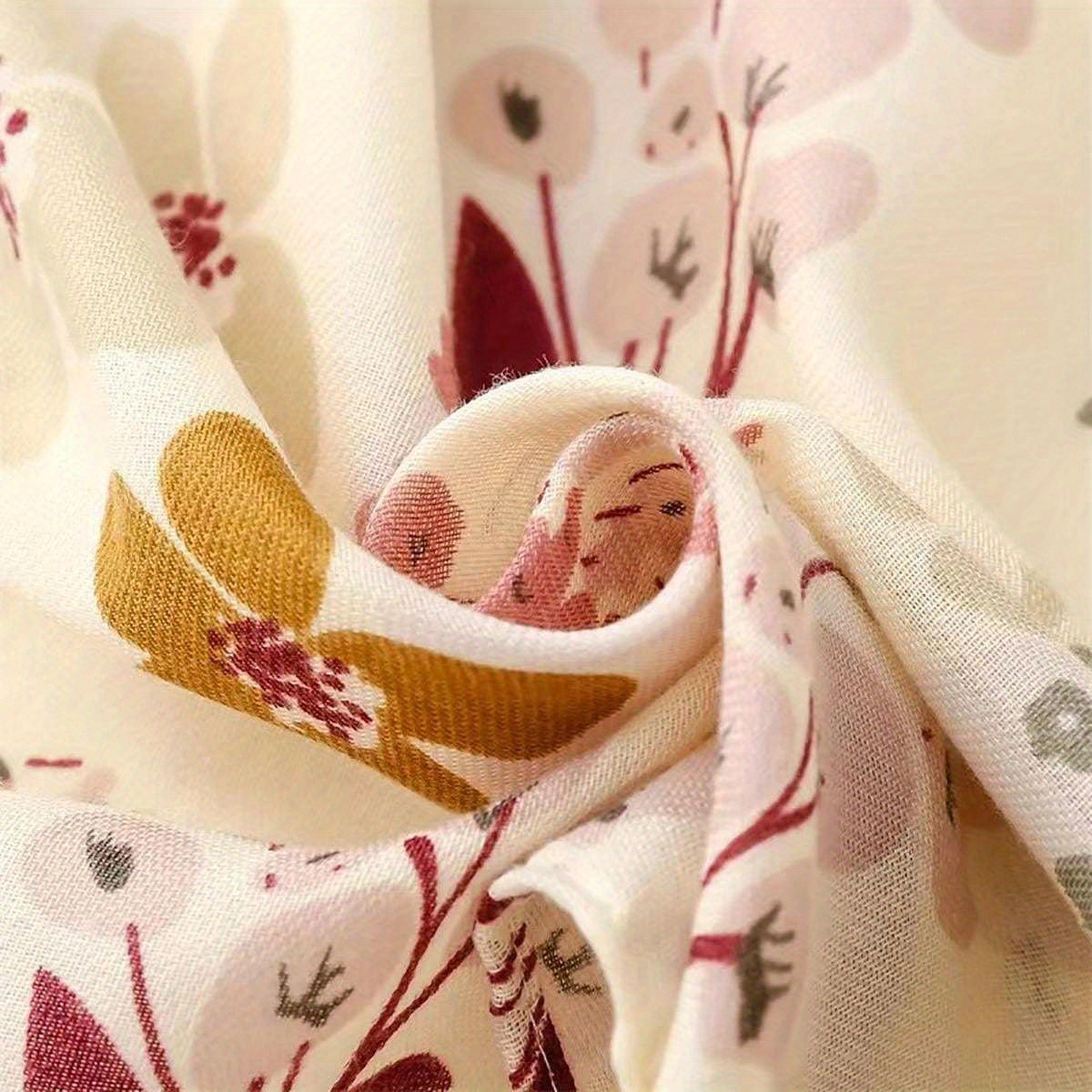 Elegant Floral Tassel Scarf, Thin Bali Chiffon Sunscreen Shawl