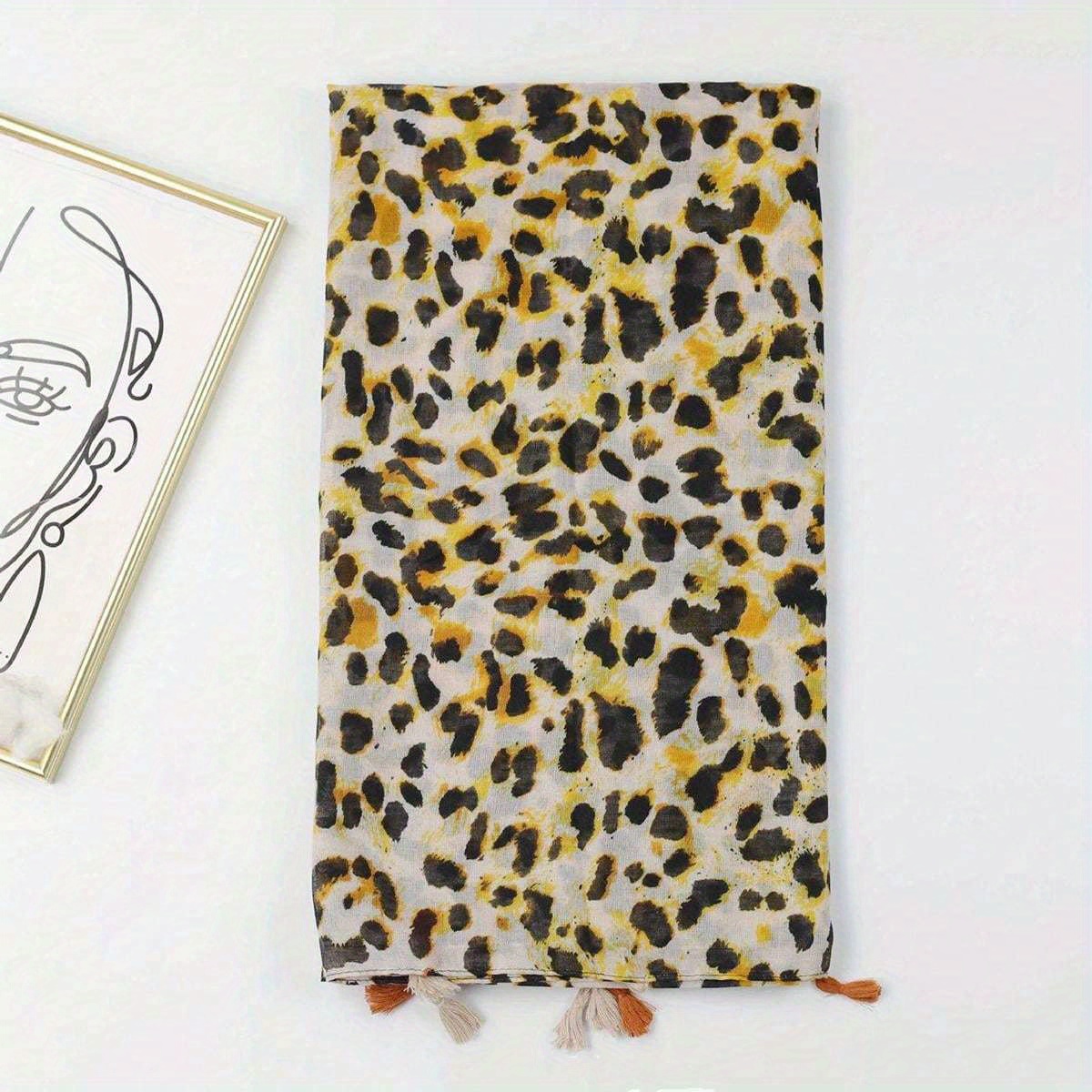 Elegant Floral Tassel Scarf, Thin Bali Chiffon Sunscreen Shawl